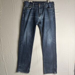 Hollister Men's Dark Blue Straight Jeans